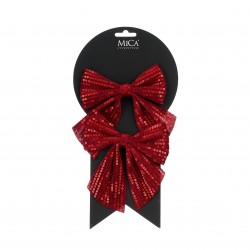Noeud Sequin X2 Bordeaux En...