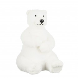 Ours Blanc Assis Blanc En...