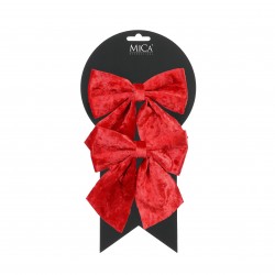 Noeud Velours X2 Rouge En...