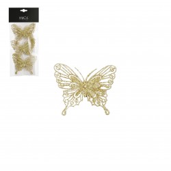 Clip Papillon X3 Or En...