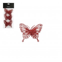 Clip Papillon X3 Rouge En...
