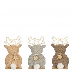 Cerf Moutoneux Sur Socle...