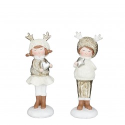 Fille Bonnet Renne Blanc En...