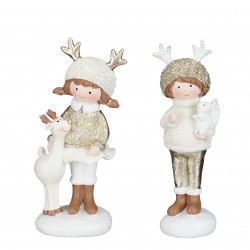 Fille Bonnet Renne Blanc En...