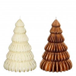 Bougie Sapin Blanc/Cuivre...