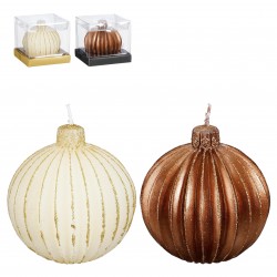 Bougie Boule Blanc/Cuivre...