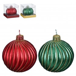 Bougie Boule Rouge/Vert En...