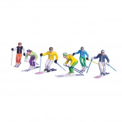 6 Figurines Debout Ski 1/32...